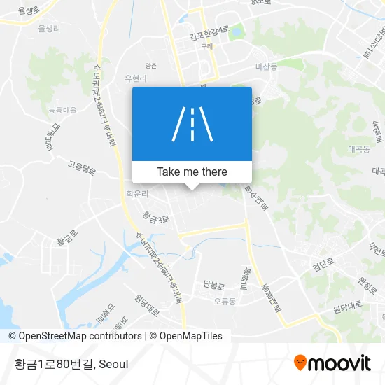 황금1로80번길 map