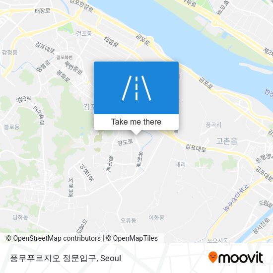 풍무푸르지오 정문입구 map