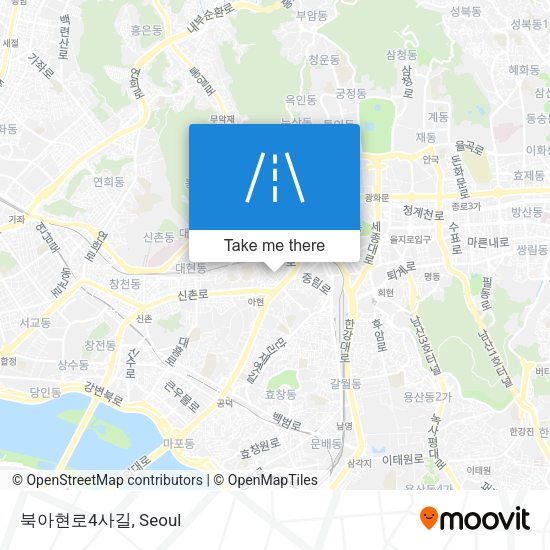 북아현로4사길 map