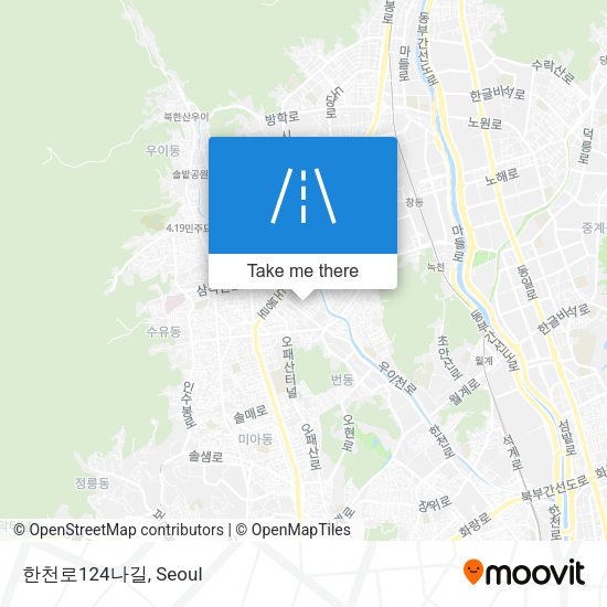 한천로124나길 map