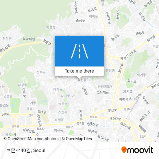보문로40길 map