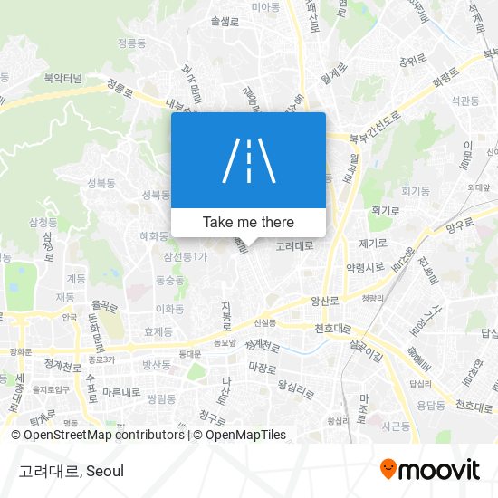 고려대로 map