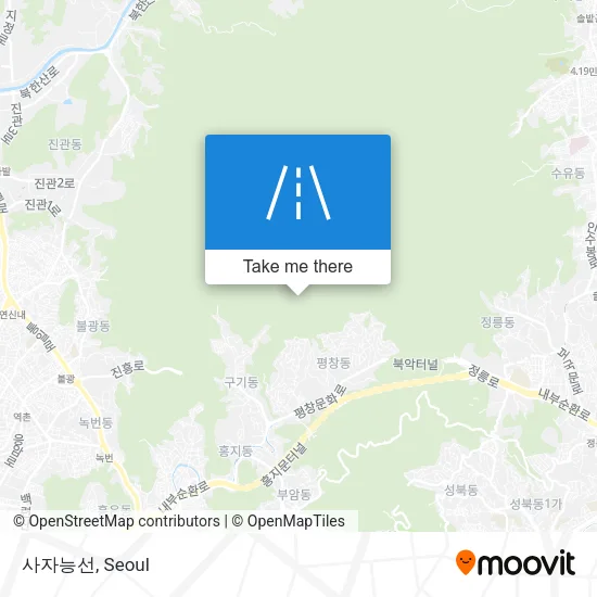 사자능선 map