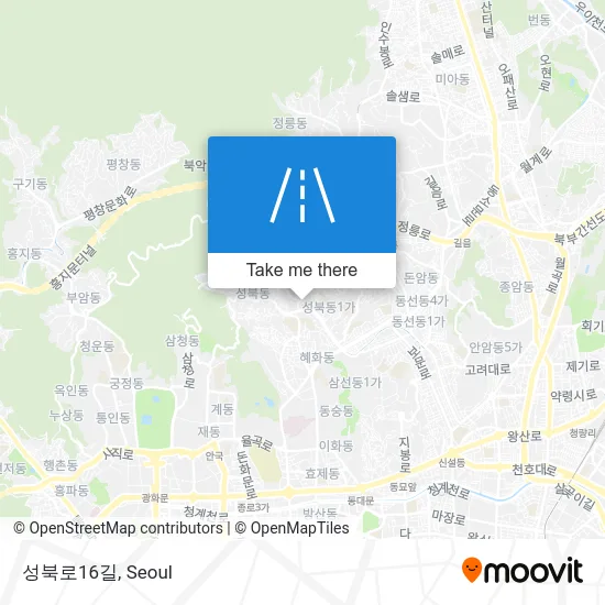 성북로16길 map