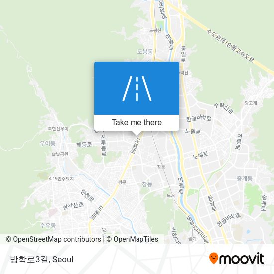 방학로3길 map