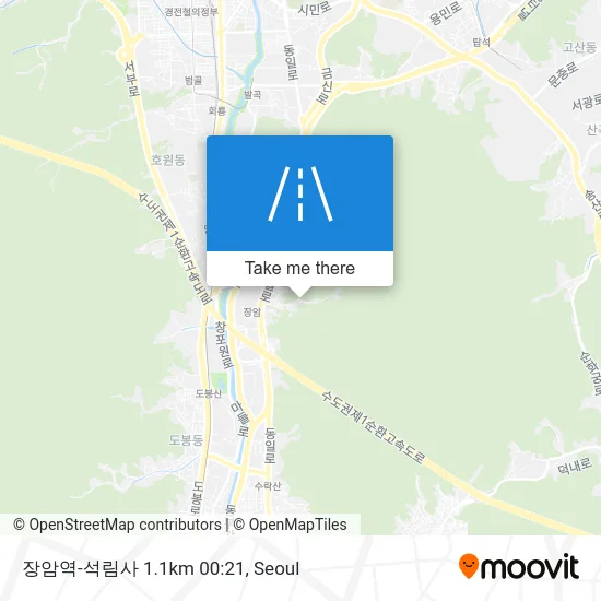 장암역-석림사 1.1km 00:21 map