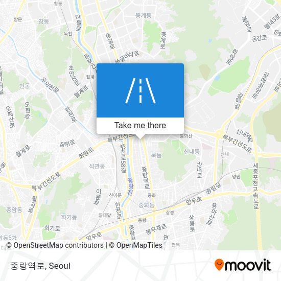 중랑역로 map