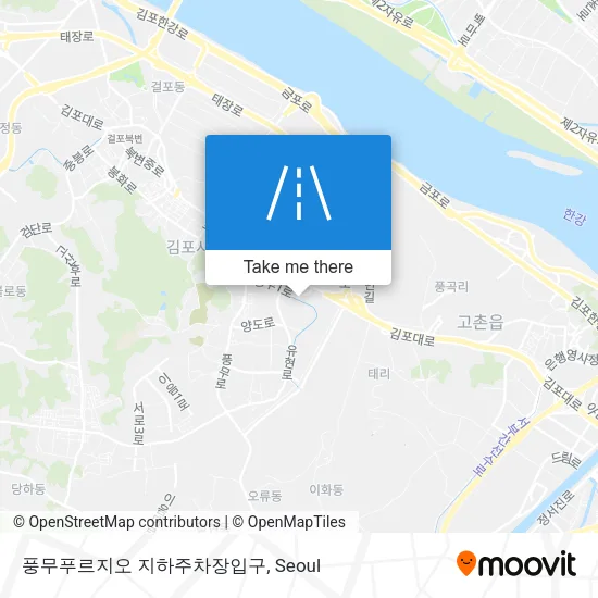 풍무푸르지오 지하주차장입구 map