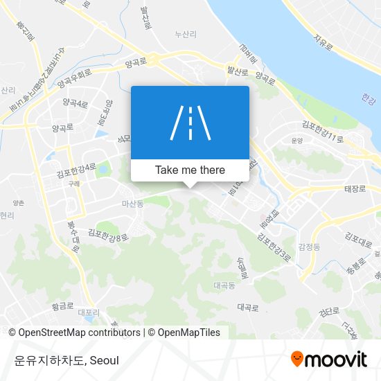 운유지하차도 map