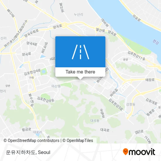 운유지하차도 map