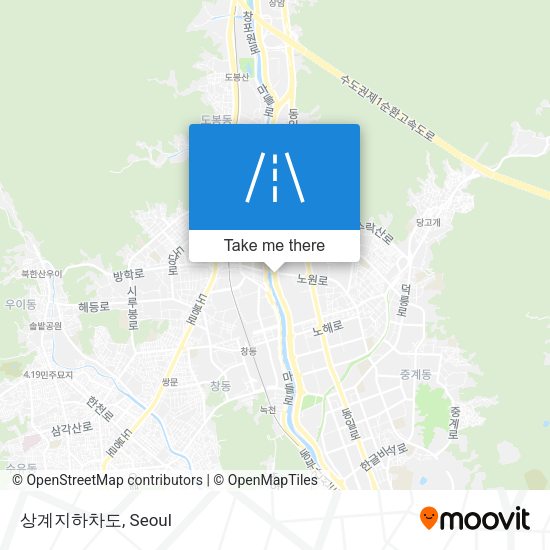 상계지하차도 map