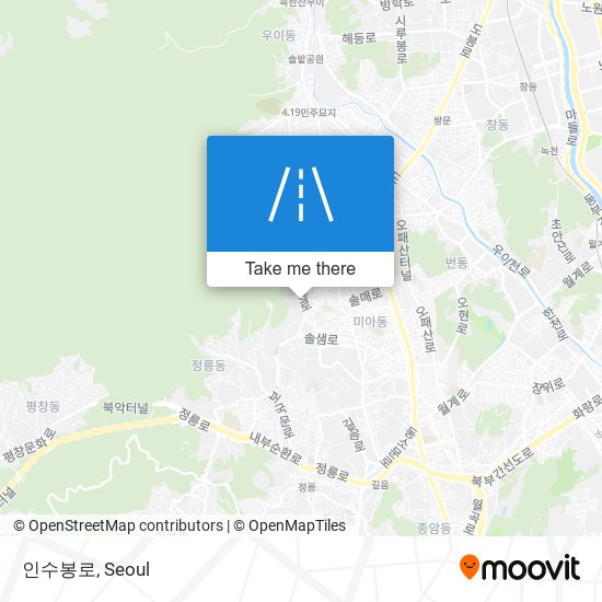 인수봉로 map