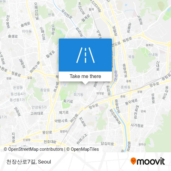 천장산로7길 map