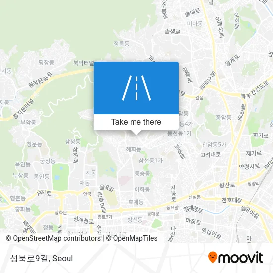 성북로9길 map