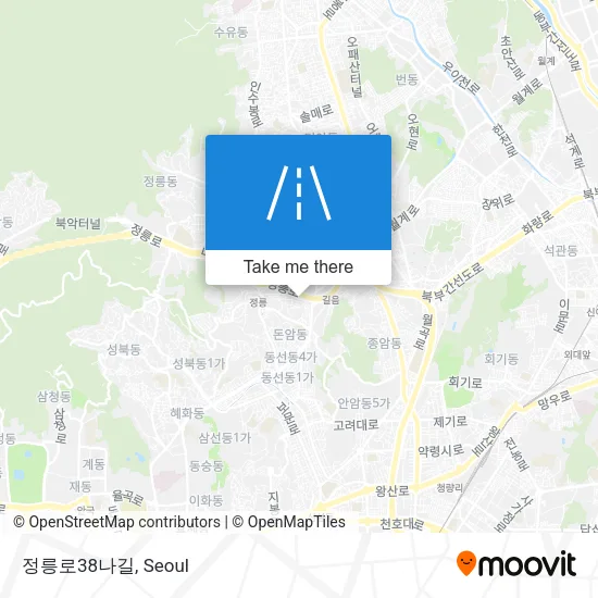 정릉로38나길 map