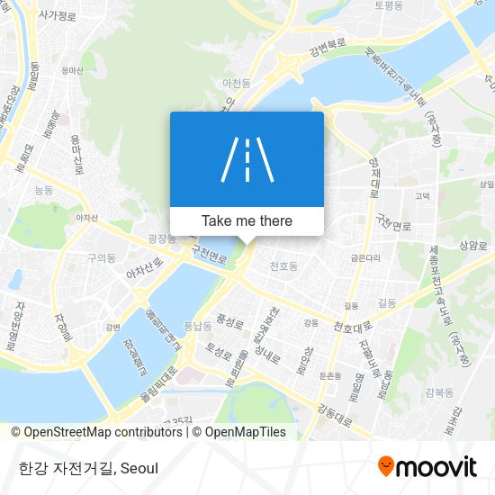 한강 자전거길 map