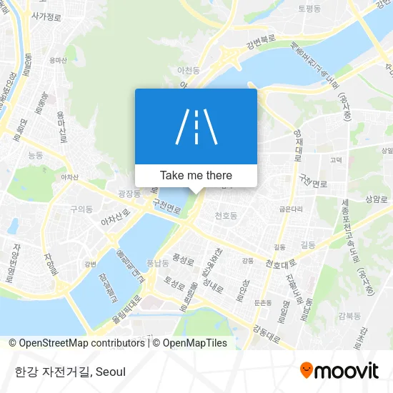 한강 자전거길 map
