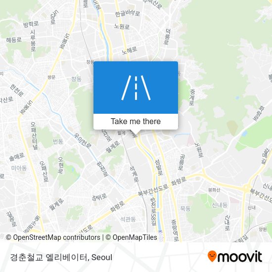 경춘철교 엘리베이터 map