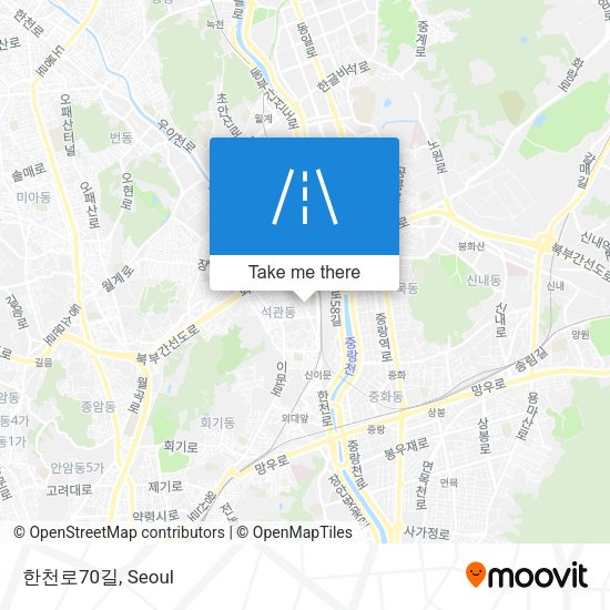 한천로70길 map