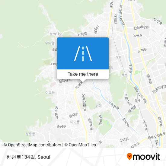 한천로134길 map