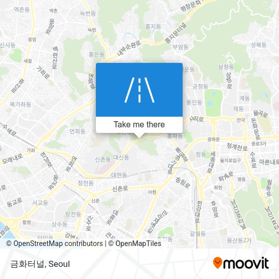 금화터널 map