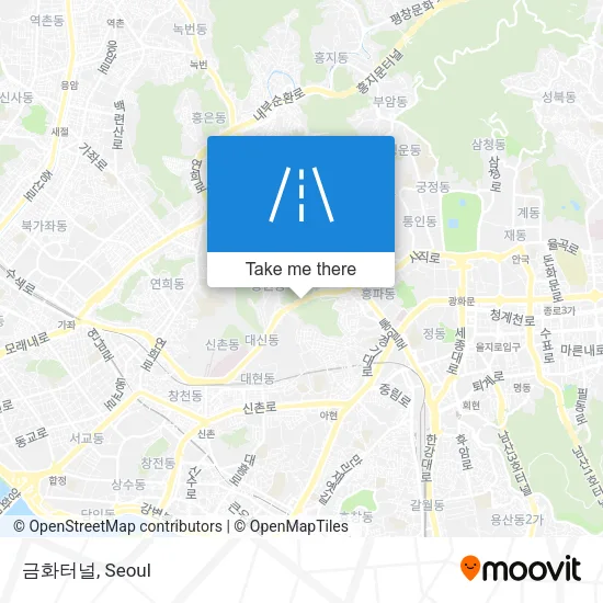 금화터널 map
