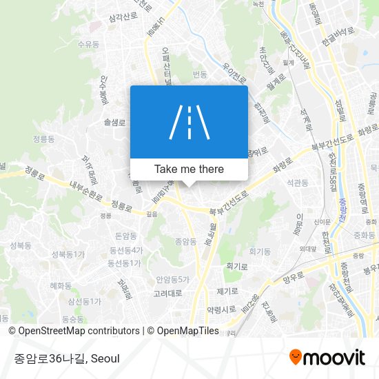 종암로36나길 map