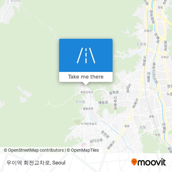 우이역 회전교차로 map