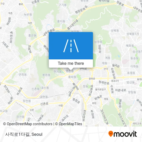 사직로1다길 map