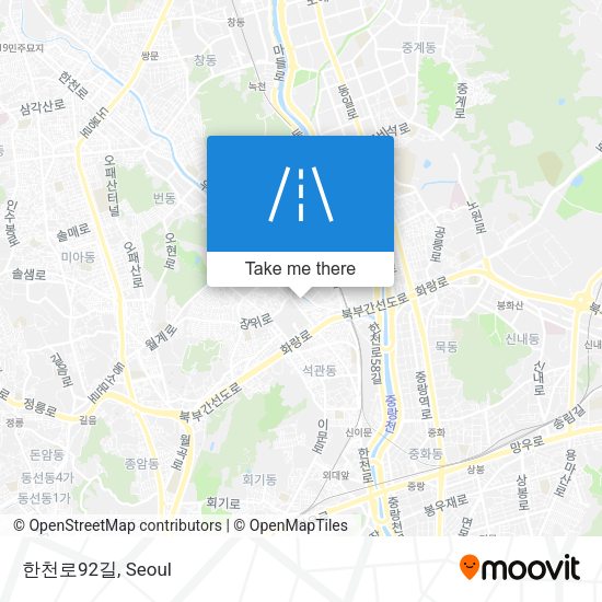 한천로92길 map