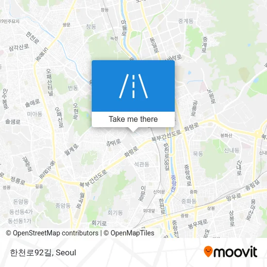한천로92길 map