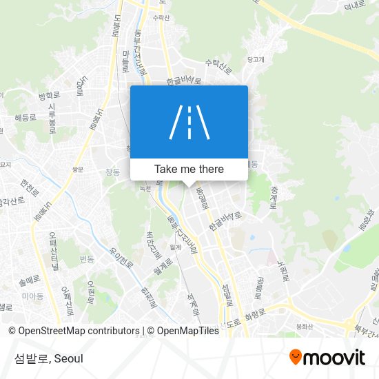섬밭로 map