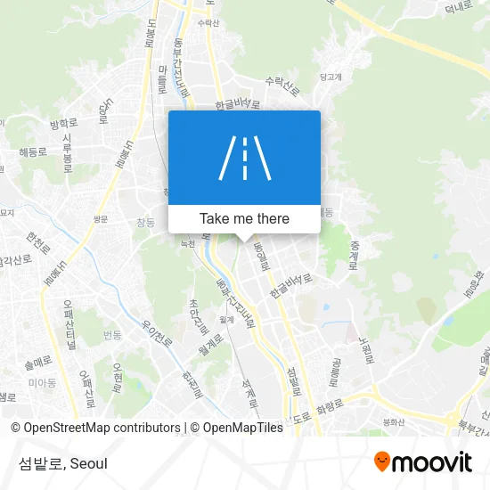 섬밭로 map