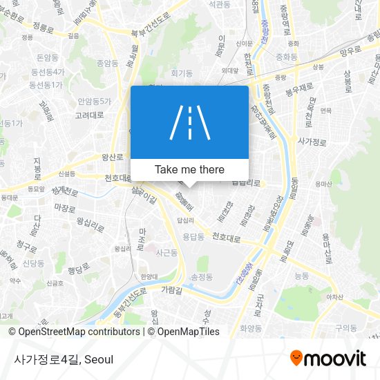사가정로4길 map