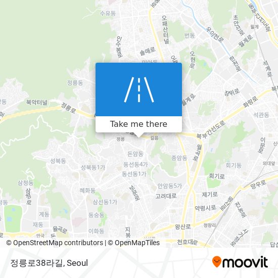 정릉로38라길 map