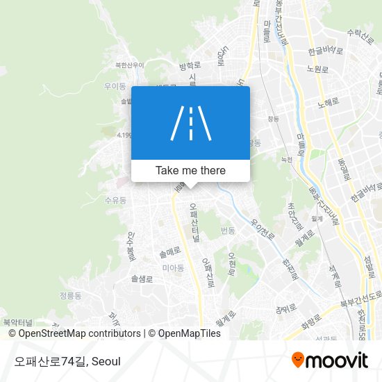 오패산로74길 map