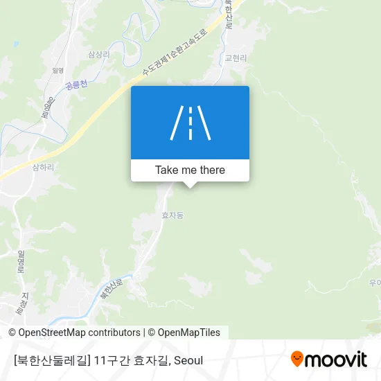 [북한산둘레길] 11구간 효자길 map