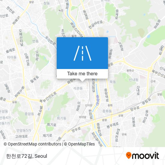 한천로72길 map