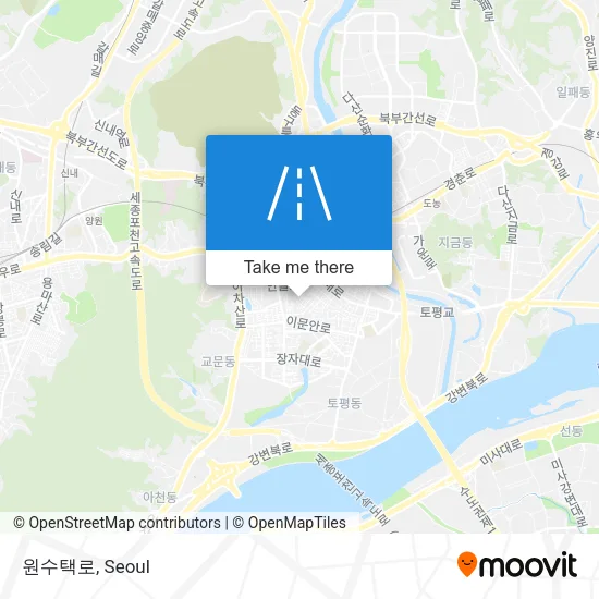 원수택로 map