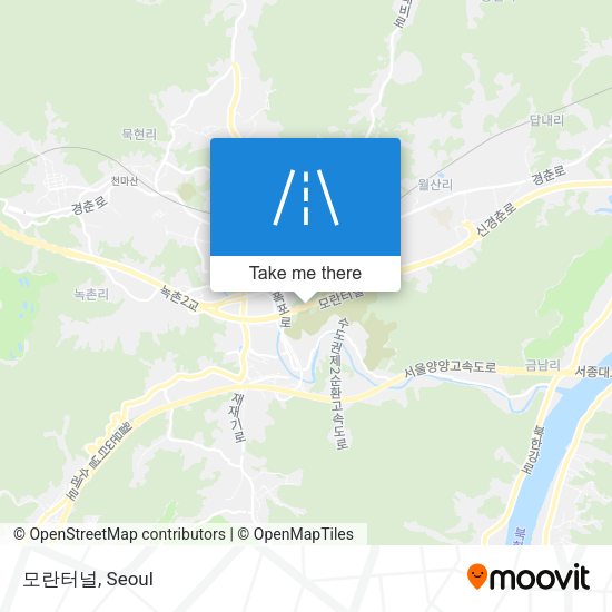 모란터널 map