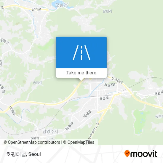 호평터널 map