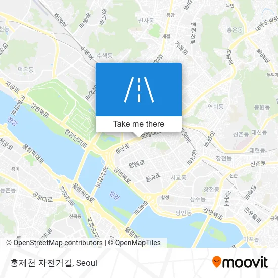 홍제천 자전거길 map