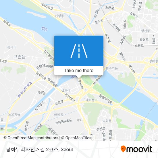 평화누리자전거길 2코스 map