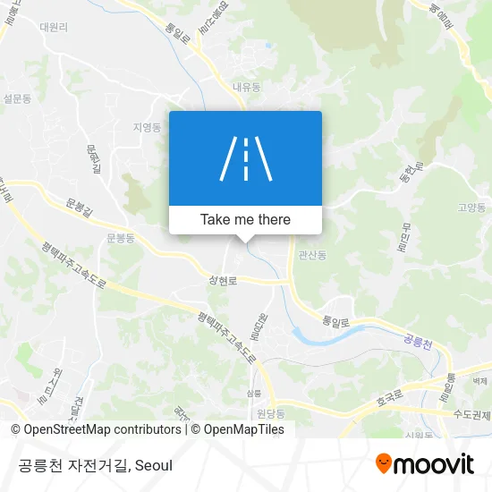 공릉천 자전거길 map