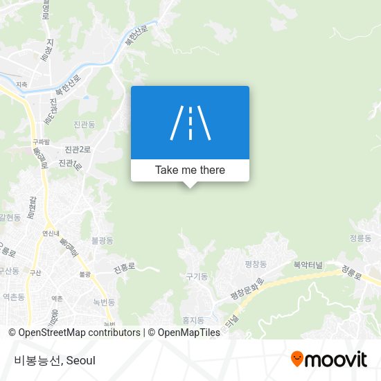 비봉능선 map