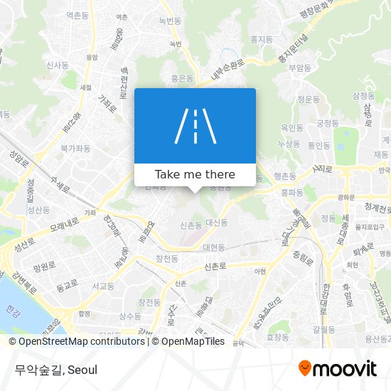 무악숲길 map