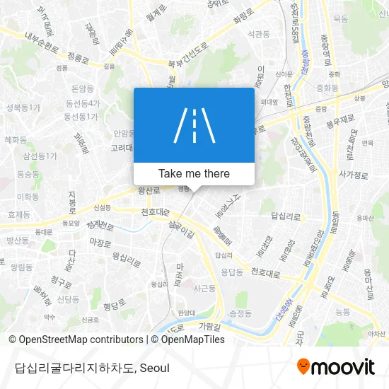 답십리굴다리지하차도 map