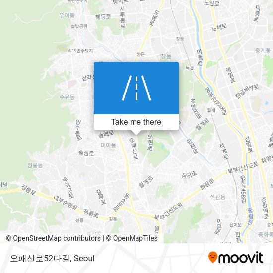 오패산로52다길 map