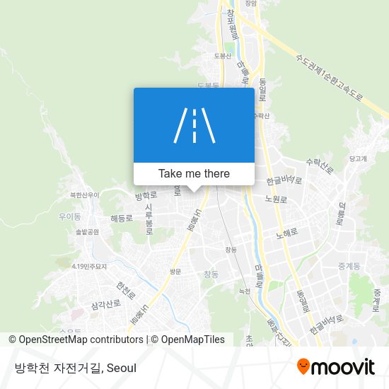방학천 자전거길 map