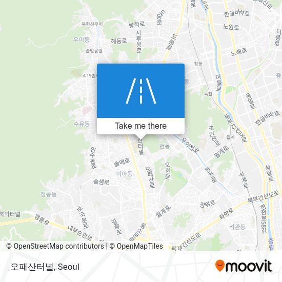 오패산터널 map